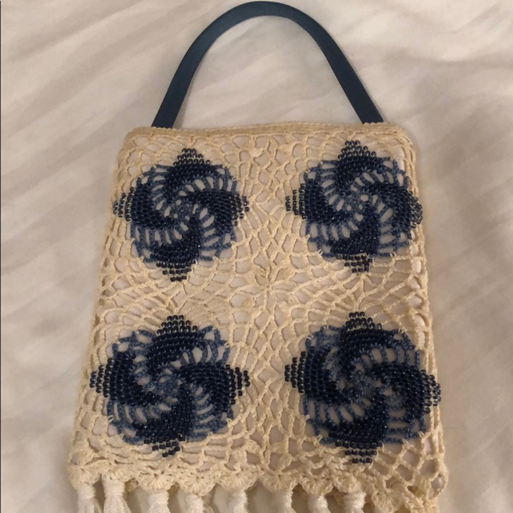 Vintage/boho beaded/crochet purse